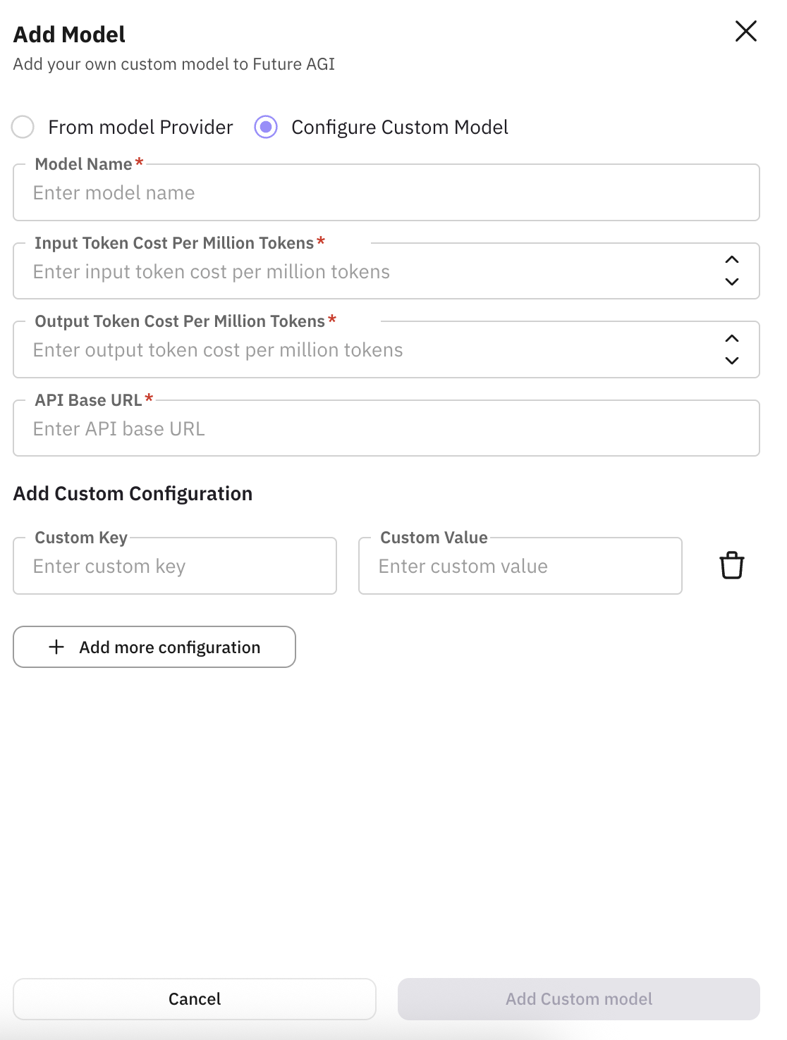Add custom model