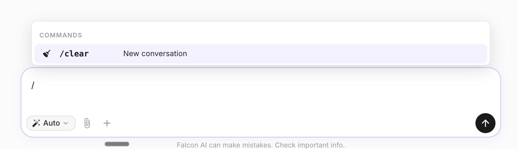 Quick action buttons