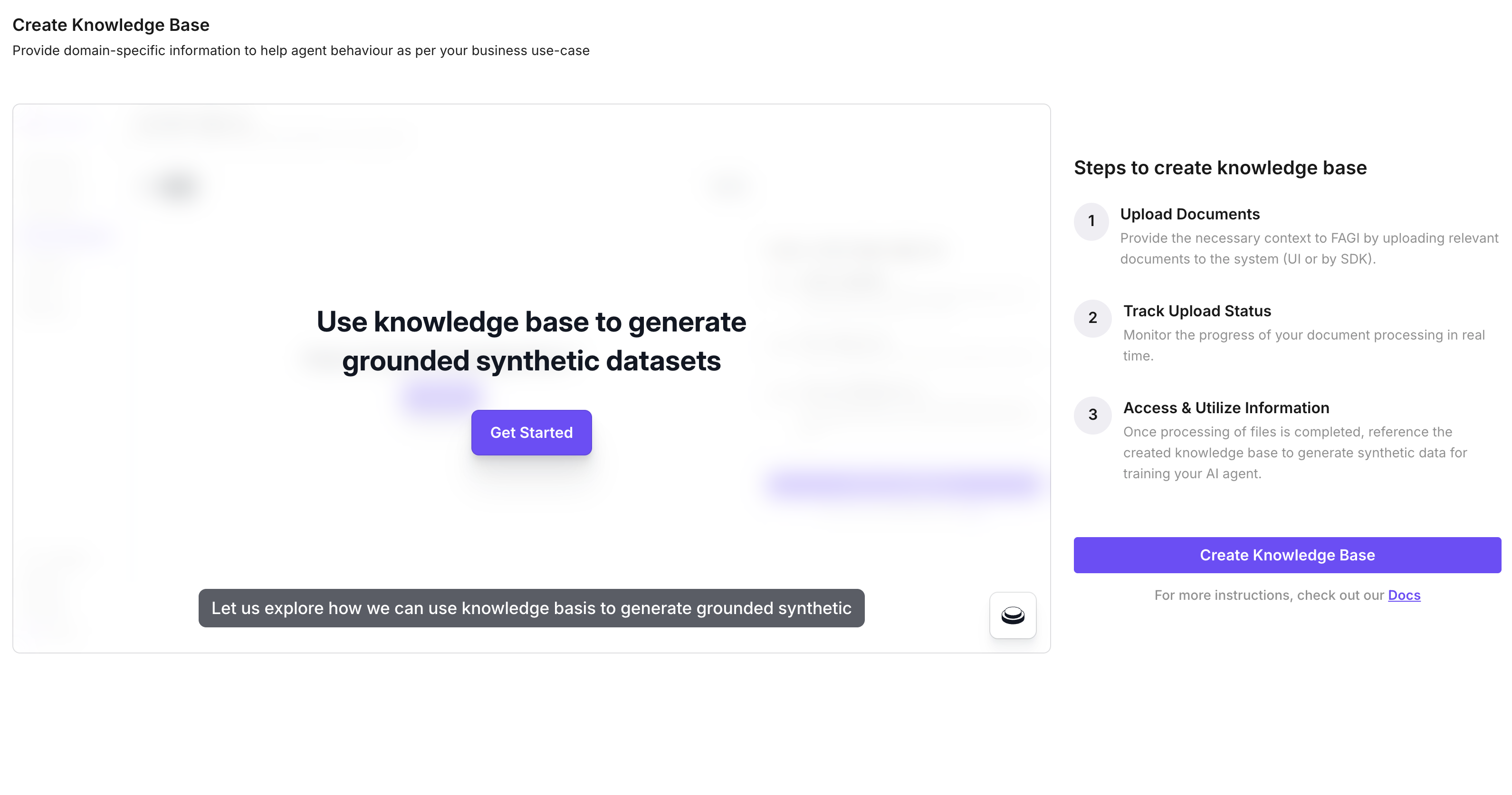 Open the Knowledge Base section