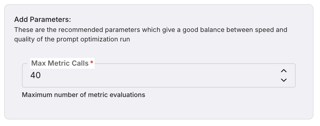 add parameters