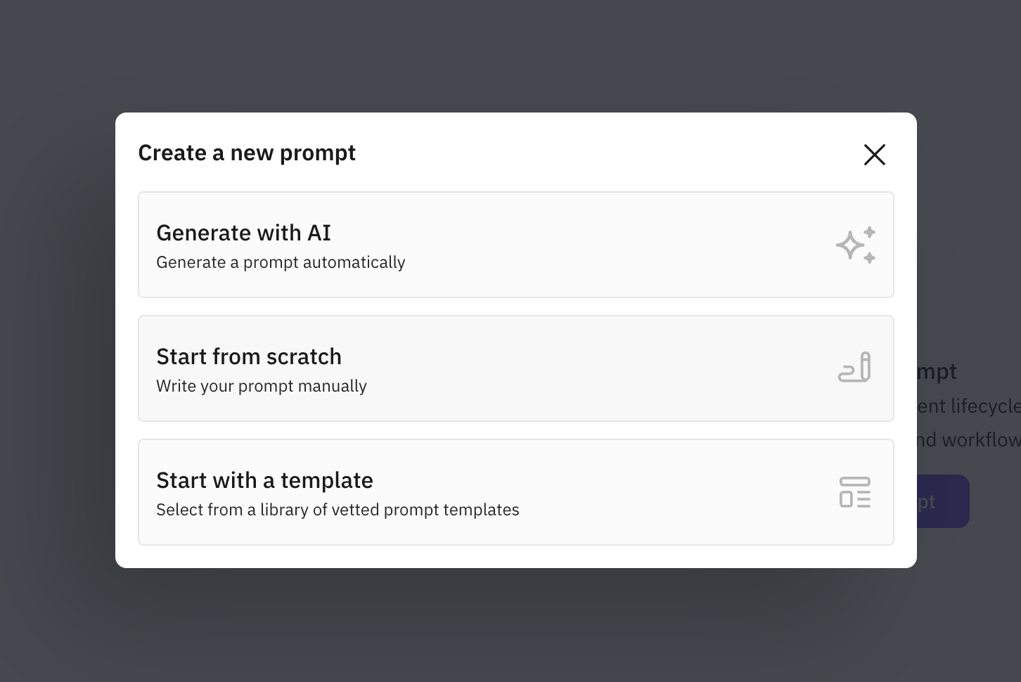 Click Create prompt
