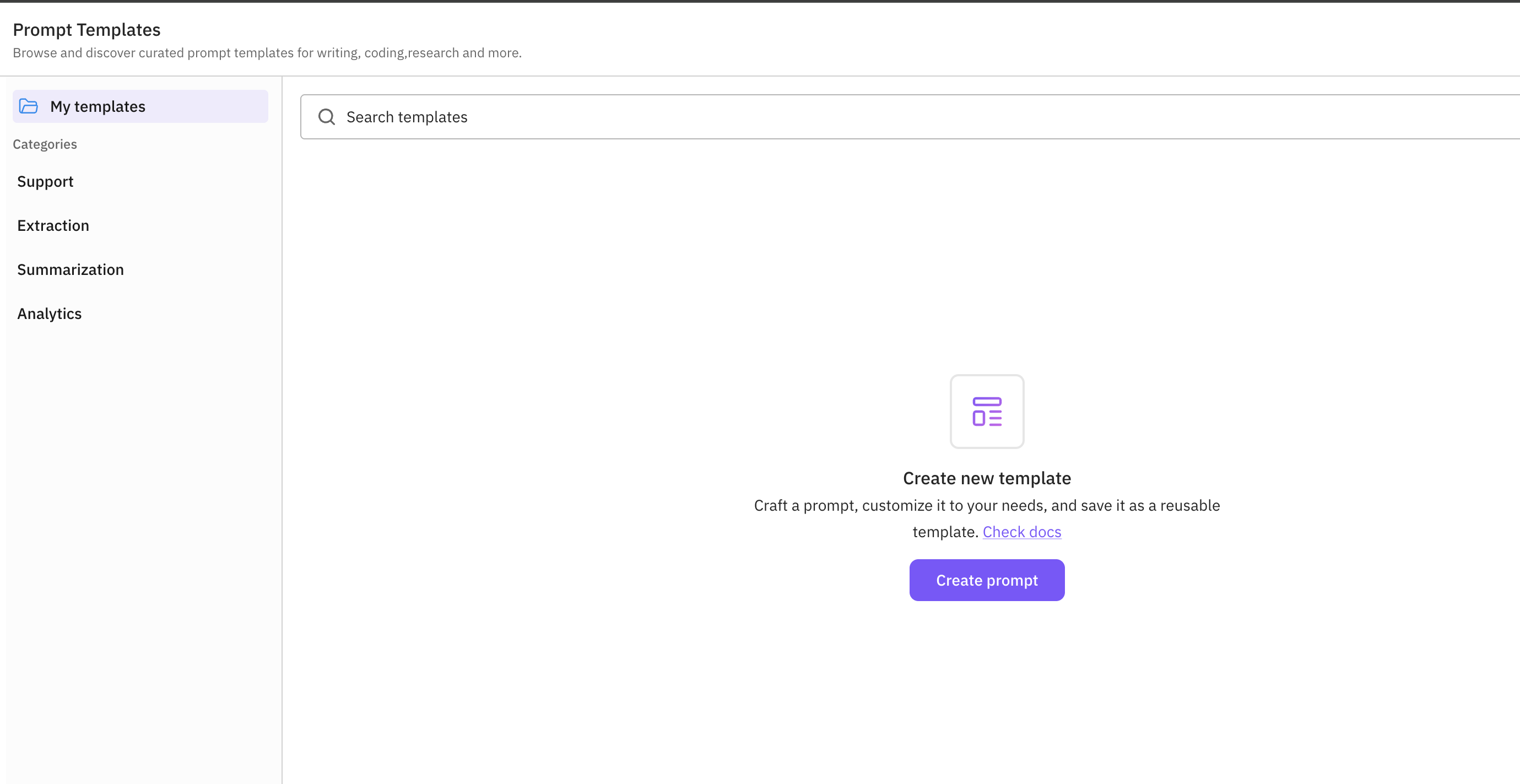 Select Start with a template
