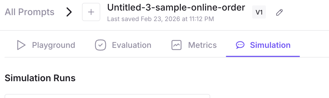 Open the Simulation tab