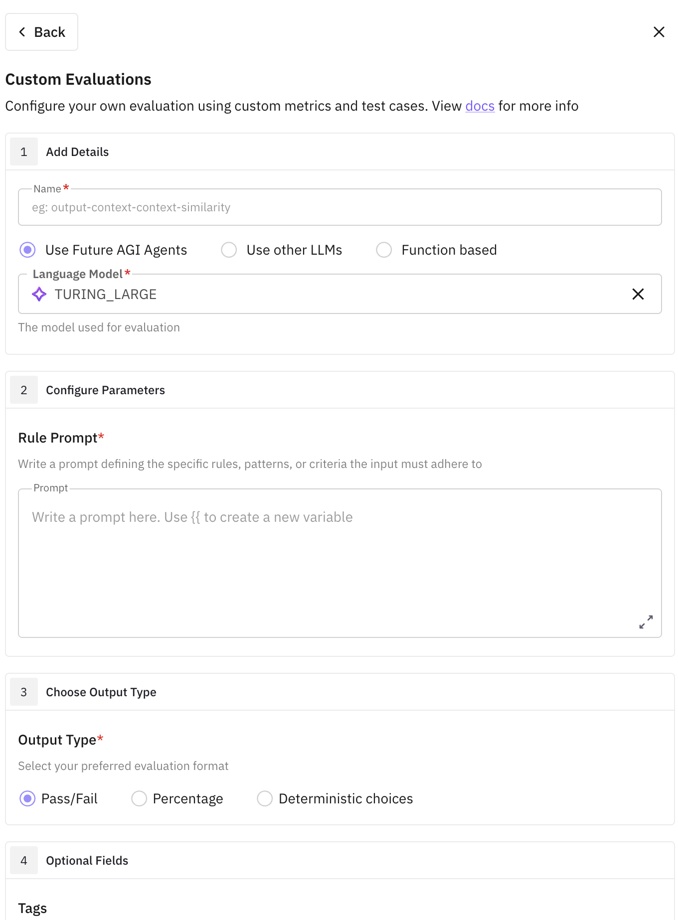 Create custom eval